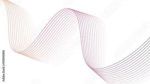 Abstract line wave poster background vector set. Minimalist cover template with vibrant perspective line wave in motion. Transparent PNG available
Abstract orange wavy on white background, Orange 