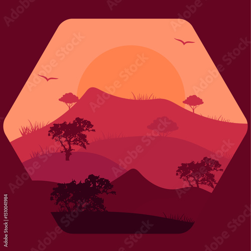 desert nature vector