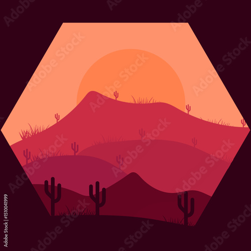 desert nature vector