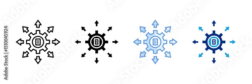 Orientation Icon Set Multiple Style Collection
