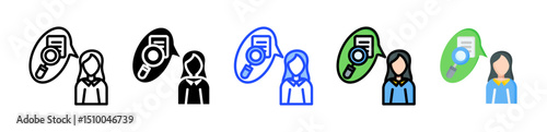 Auditor Icon Collection With Multiple Styles