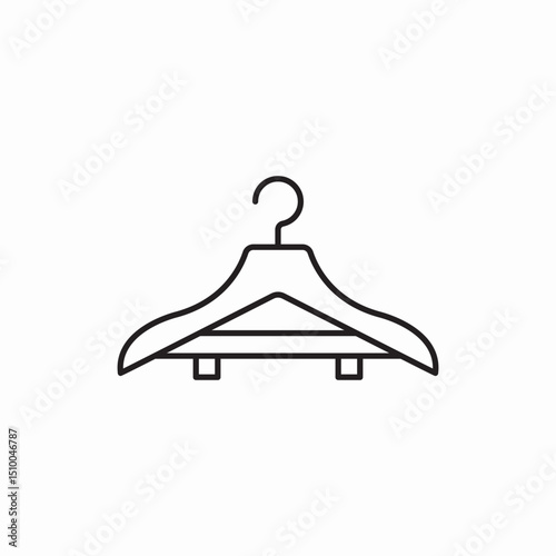 Clothes hanger garment holder icon vector sign