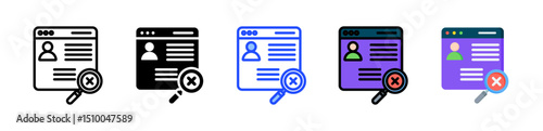 Unqualified Opinion Icon Collection With Multiple Styles