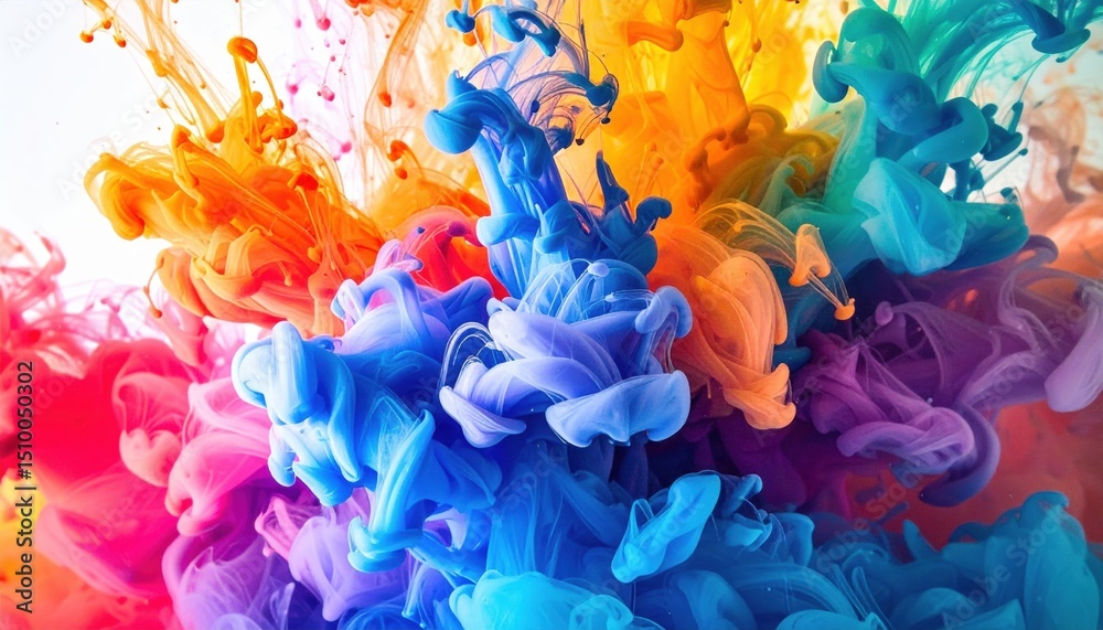 Obraz premium Colorful Ink Explosion Abstract Art