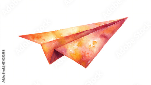 A lone watercolor Paper Plane cocktail