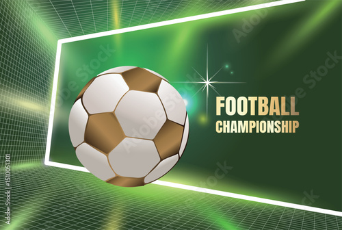 Soccer competition illustration. Sport banner template.