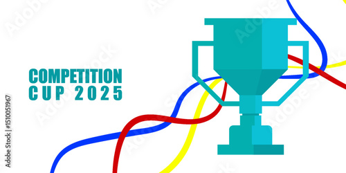 Design template with competition concept to win the 2025 championship trophy