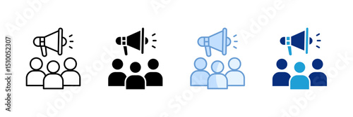 Influence Icon Set Multiple Style Collection