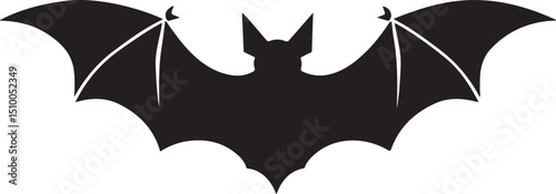 8 Black Bat Silhouette Clipart Set