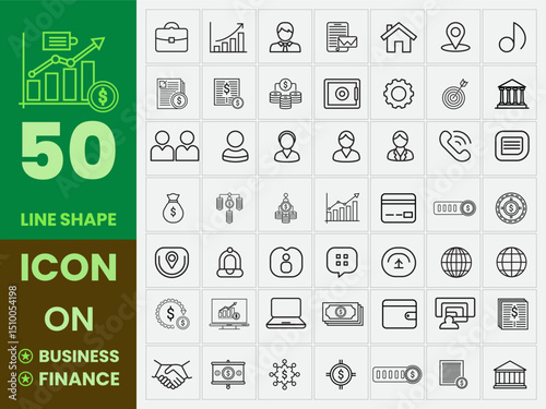 Professional business and finance vector icon set. Unique business and finance icon. Perfect for savings, investment, income, profit, loan tracking and chart performance in any financial project.