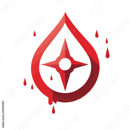 Blood Drop with Plus Sign