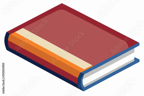    A book vector art illustration.

