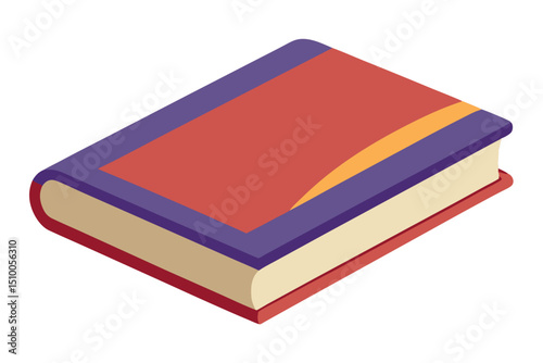    A book vector art illustration.

