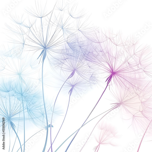 Highly detailed illustrations of various trees, leaves, grasses, and botanical elements, featuring realistic, minimalist, and abstract compositions on a white background.