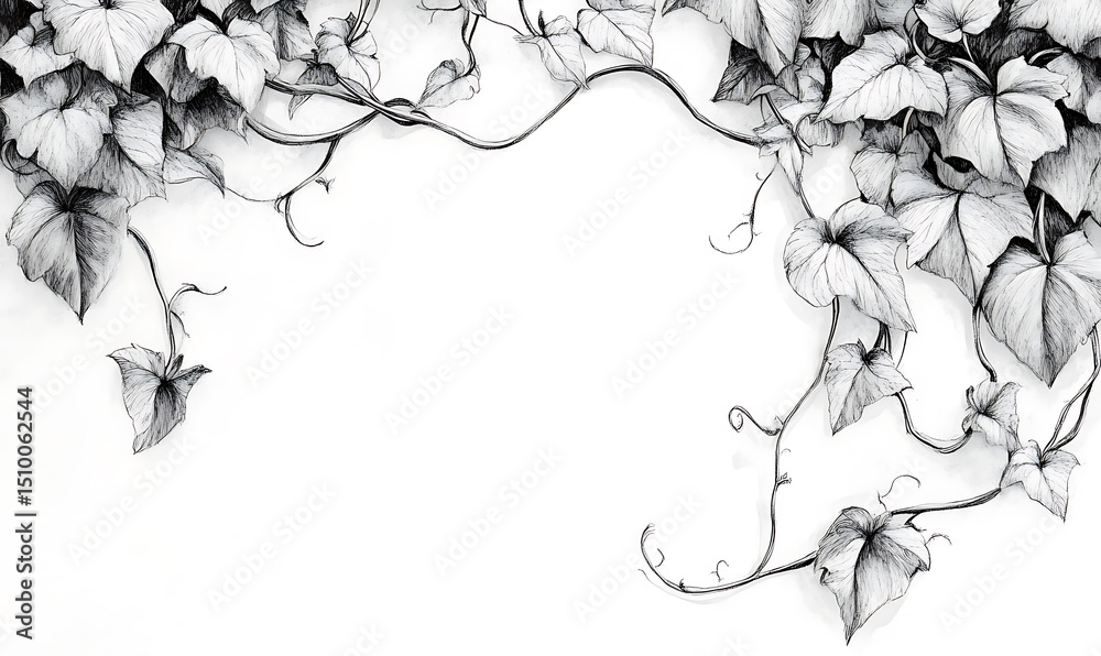 Fototapeta premium Highly detailed illustrations of various trees, leaves, grasses, and botanical elements, featuring realistic, minimalist, and abstract compositions on a white background.