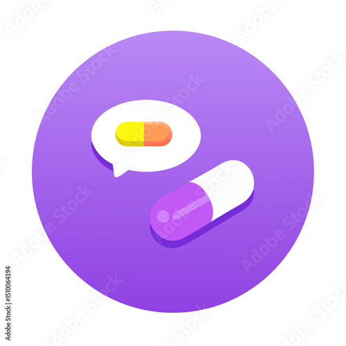 pills on white background