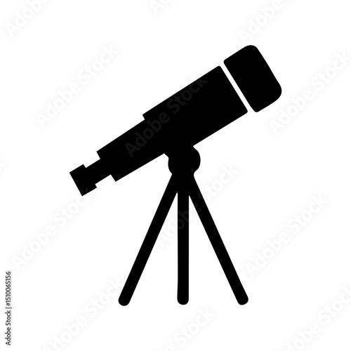 telescope on a white background