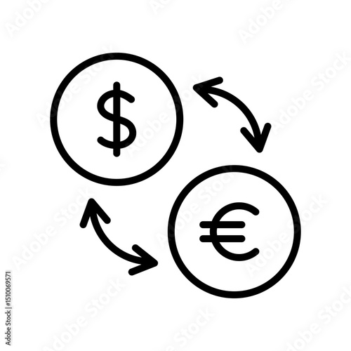 Foreign exchange conceptual vector icon
