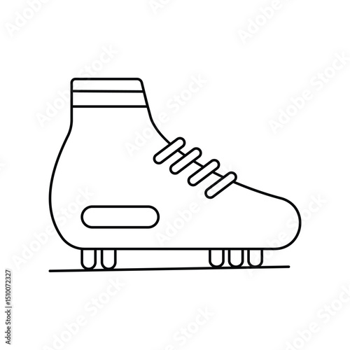 football shoes lineal icon with white background vector stock illustration