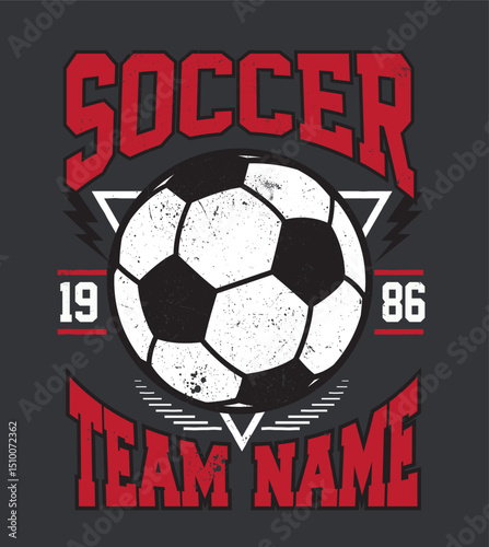 Team Name Soccer Design Vector illustration