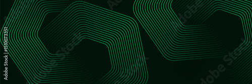 Green cyberspace hexagonal background. Hexagonal grid technology pattern. vector