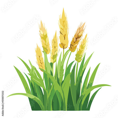 Golden Wheat Bushel Isolated