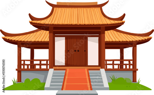 Traditional antique wooden pavilion
