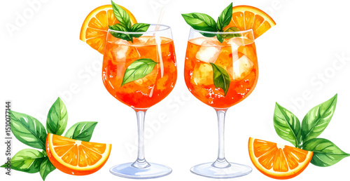 Iced lime and mint cocktail drink in a glass with fresh citrus fruit