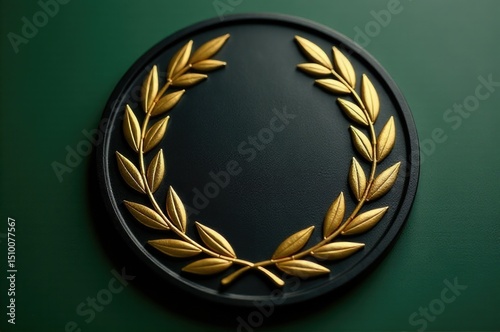 A memorial plaque with a gold wreath, symbolizing remembrance and respect