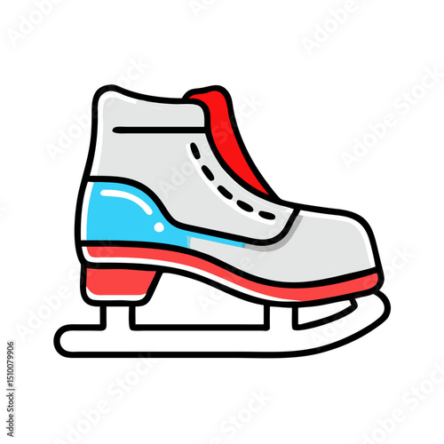Ice skate boot.