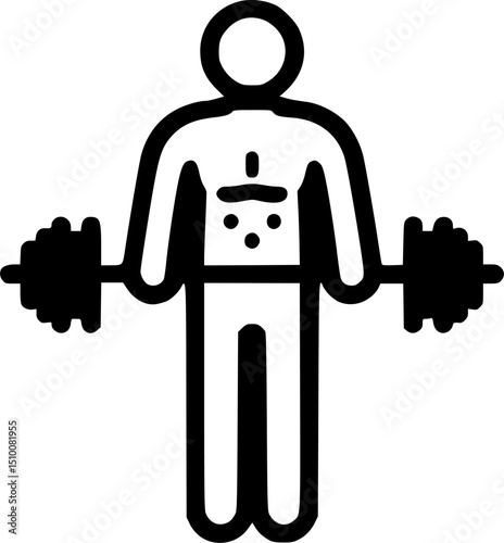 stick man Fitness, Workout concept sign, symbol, vector, art