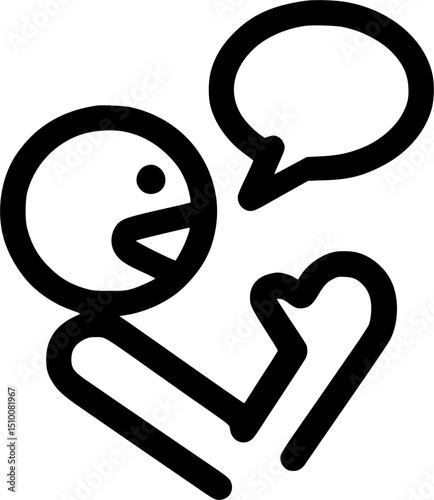 stickman chat, blather, converse, jaw, haver, blether sign, symbol, vector, art