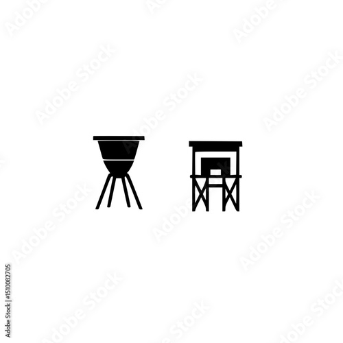 Simple Cone Crusher Icon Vector Design