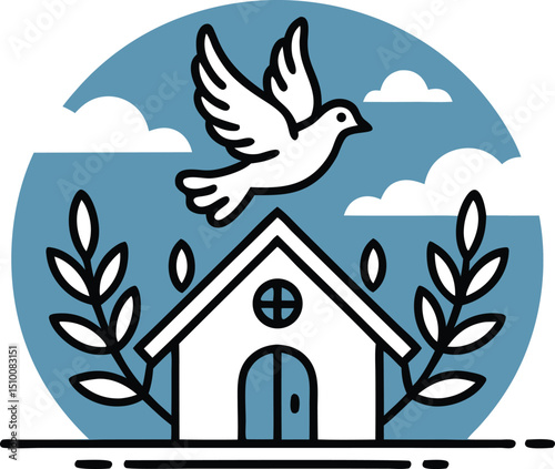 Dove of Peace over Chapel