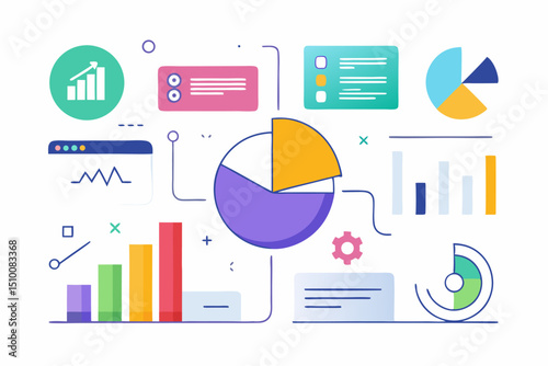 set of infographic elements vector