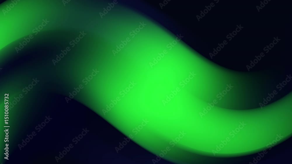 Abstract green wave on a black background. Suitable for backgrounds, banners, digital designs, and eco-friendly themed projects or products.