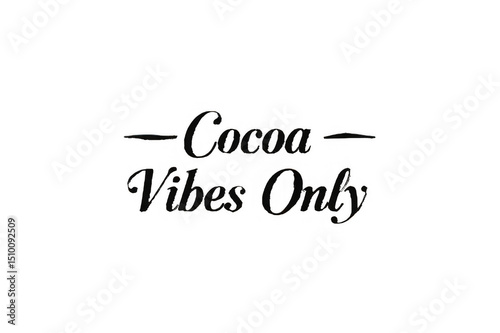 Cocoa vibes only dark background typography