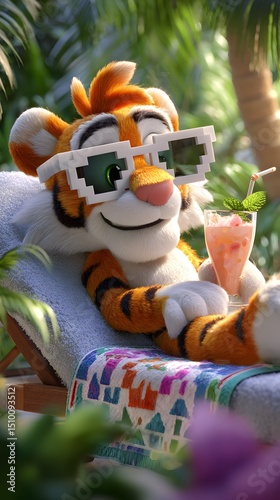 Tigers drink juice