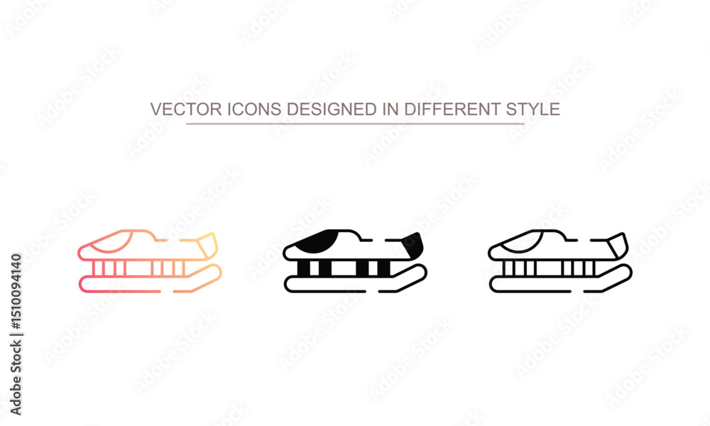 Obraz premium Luge icon design with white background stock illustration