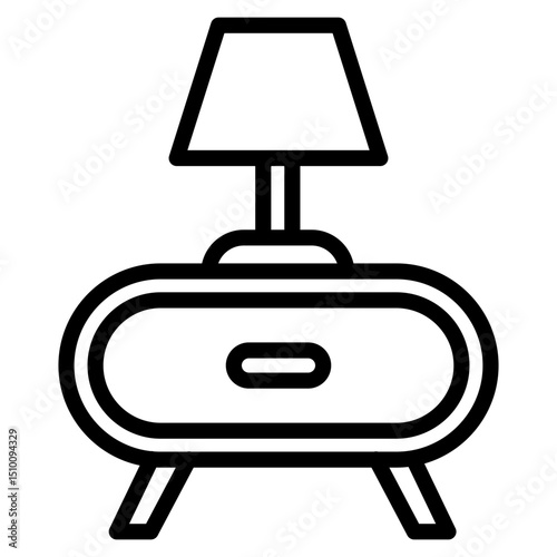 Nightstand Table  Icon Element For Design