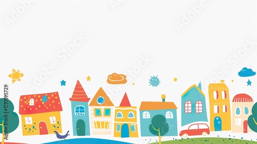 A bright and inviting white background designed for daycare center promotion. The clean and simple white backdrop creates a pure and friendly atmosphere