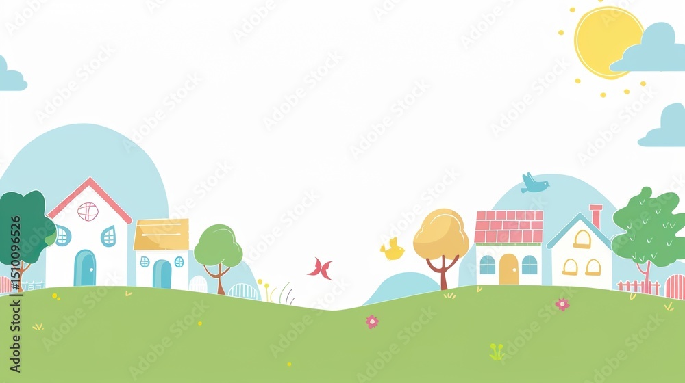 A bright and inviting white background designed for daycare center promotion. The clean and simple white backdrop creates a pure and friendly atmosphere A bright and inviting white background designed for daycare center promotion. The clean and simple white backdrop creates a pure and friendly atmosphere