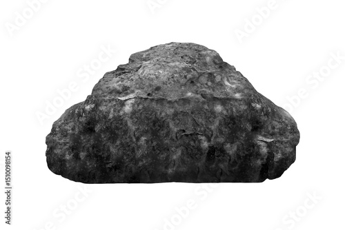 Rock isolated transparency background.