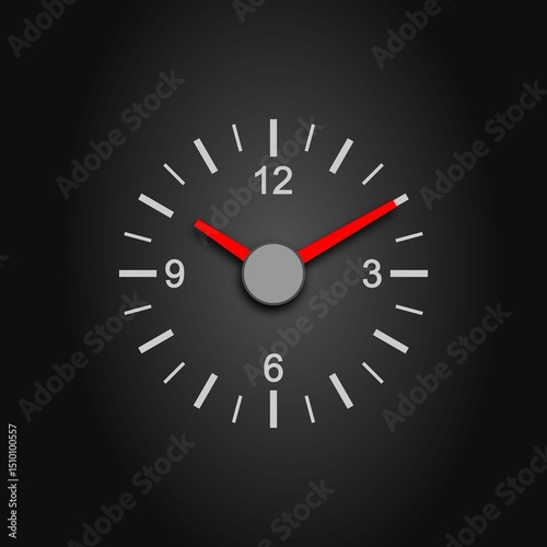 Simple clock displaying 10h10
