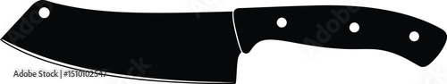 Silhouette of Boning Knife with Curved Blade and Ergonomic Handle