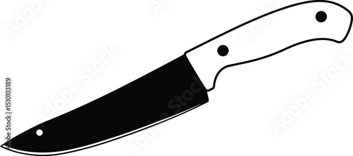 Curved-blade boning knife silhouette flexible blade for delicate cutting tasks