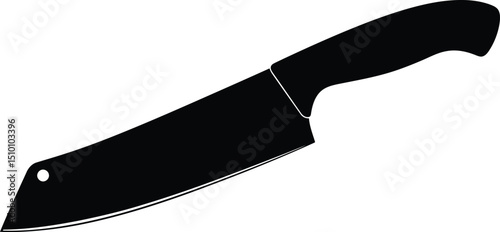 Curved-blade boning knife silhouette professional ergonomic kitchen knife design