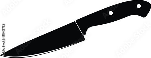 Curved-blade boning knife silhouette ergonomic design for precision cuts