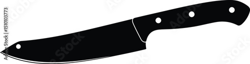 Curved-blade boning knife silhouette curved blade for easy deboning