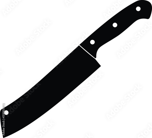 Curved-blade boning knife silhouette ergonomic handle professional kitchen tool